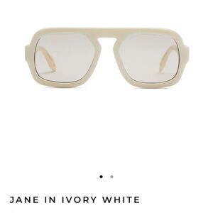 White Elisa Johnson Jane Sunglasses - Women
